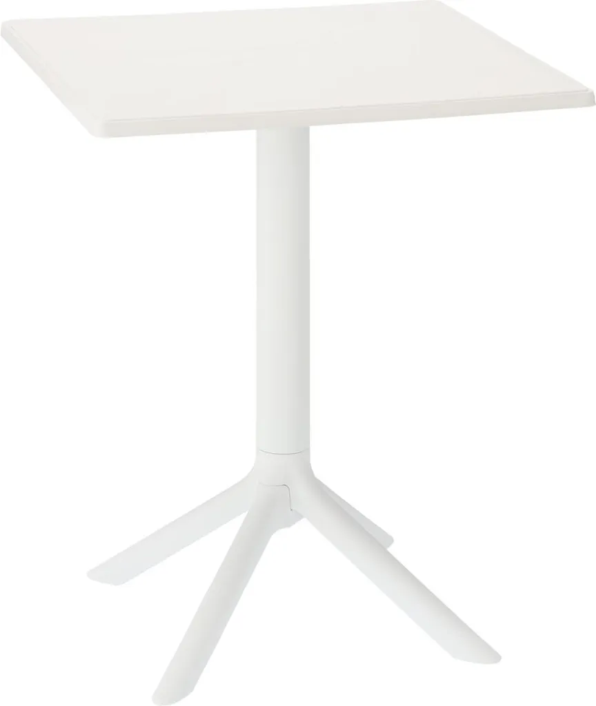 Table de jardin LAMBROS blanche - Mobilier d'extérieur design épuré