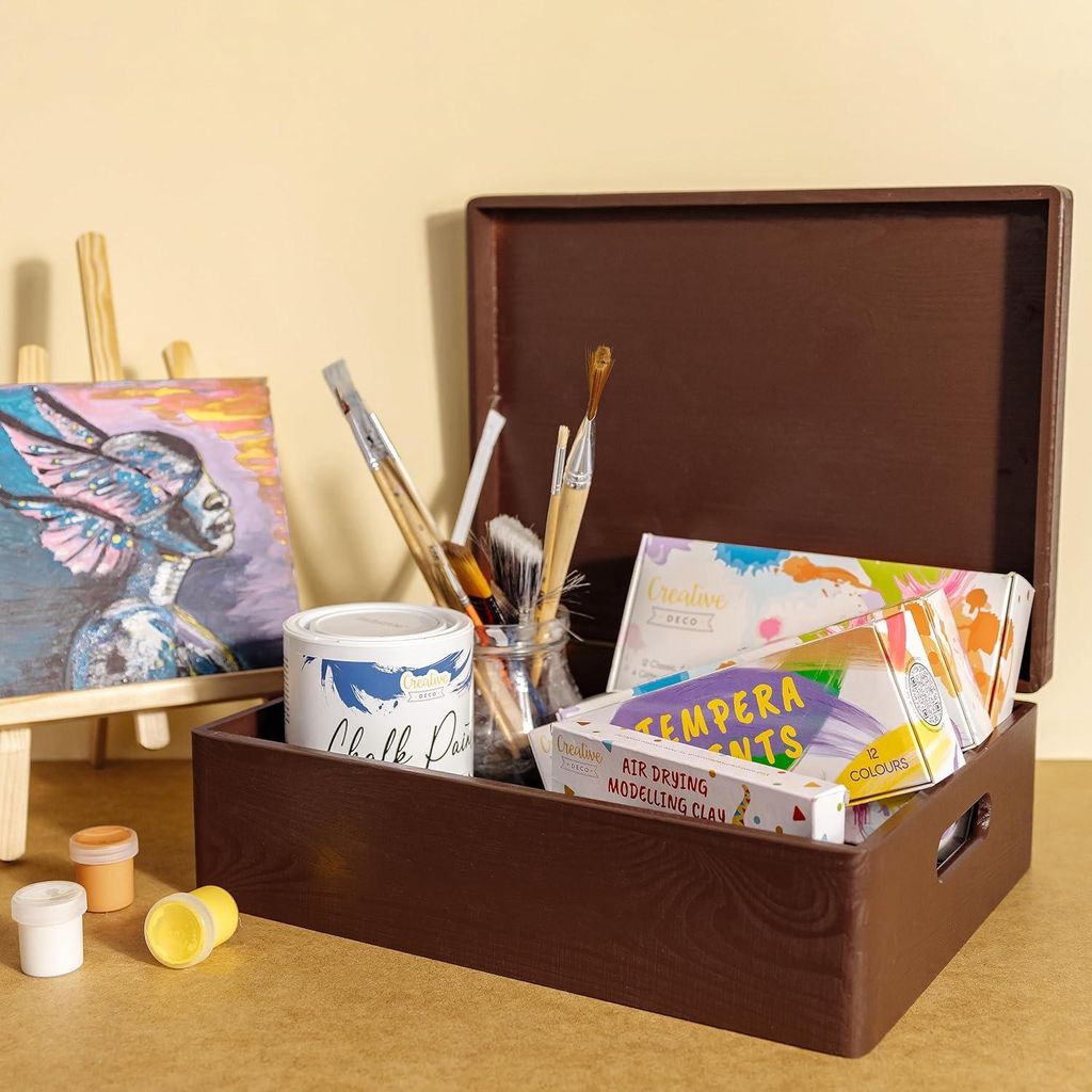 Creative Deco XL Grande Scatola Legno Marrone | 40x30x14 cm Immagine del prodotto 