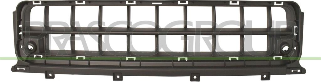 PRASCO Lüftungsgitter Grill Stoßfänger für MINI Countryman (F60) mit Loch/Löchern für Einparkhilfe Schwarz
