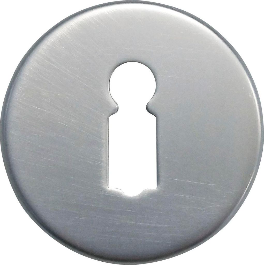 Schlüsselrosette BB WG mit Universaltr. U", ø 50mm, H:8mm, silber eloxiert WG D70, 1 Stück | Zubehör Türbeschläge