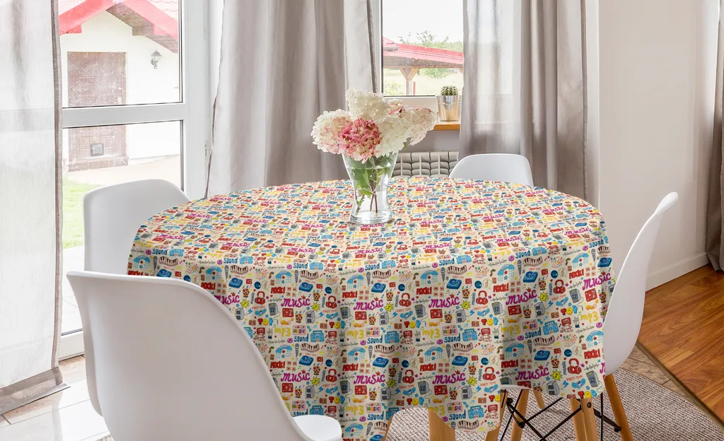 Tovaglia Pop Art Retrò ABAKUHAUS 150 cm - Must-Have Arredo Tavola