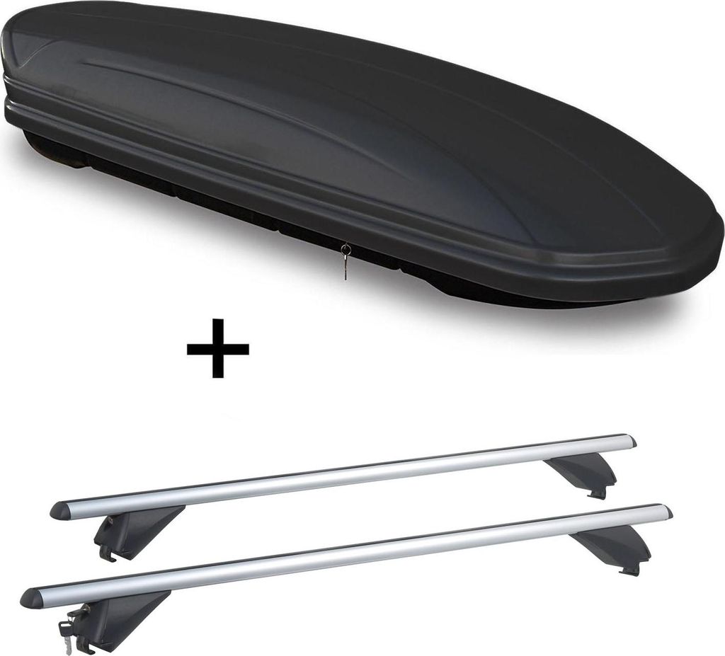 Dachbox VDPMAA460 460Ltr schwarz matt abschließbar + Alu Produktbild 