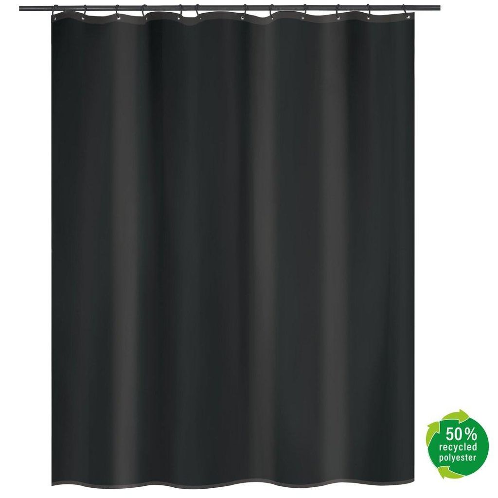 Rideau de douche 120 x 200 cm noir MSV Image du produit 