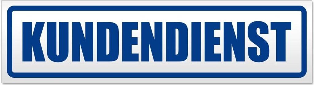 Kiwistar - Autoaufkleber - Verkehrsblau - 20 x 5,3 cm - Kundendienst - Hinweis Aufkleber Sticker für Auto, Kfz, Fahrrad, PKW, LKW