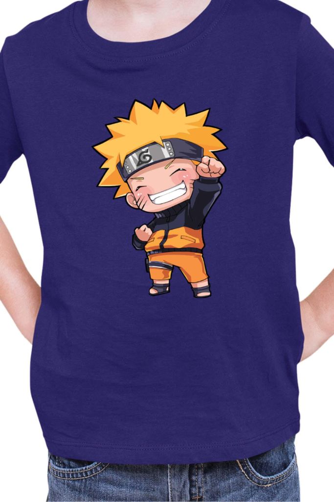 Kinder T-Shirt Naruto Naruto Chibi, 3-4 Jahr - 104 / Dunkelblau
