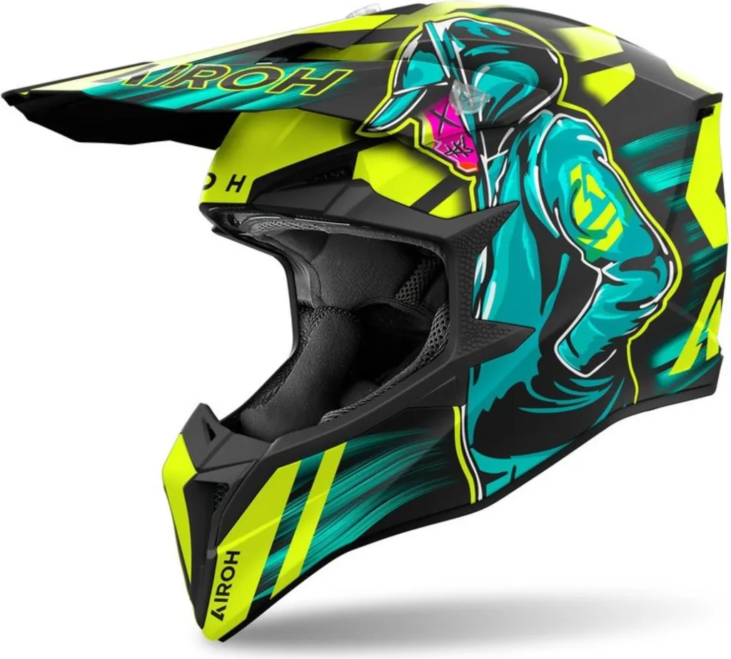 Casque Airoh Wraaap Cyber WRAC31 : Casque Moto Cross au Design Urbain