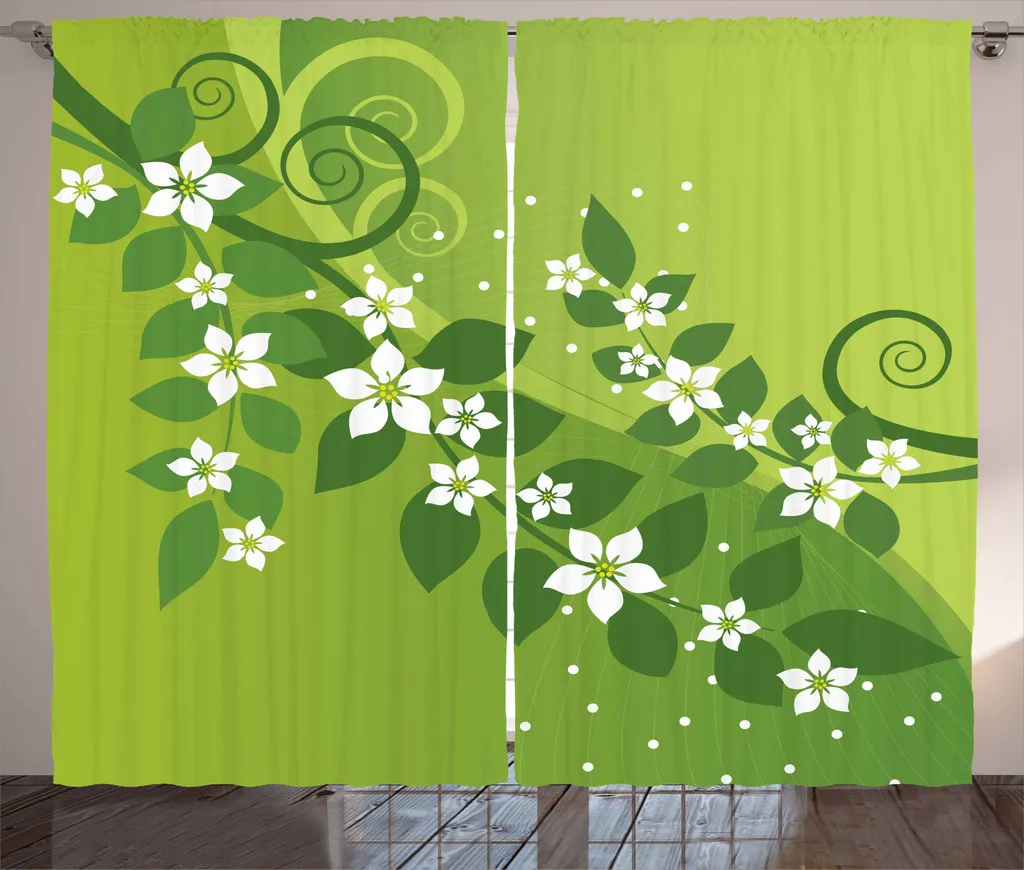 Abakuhaus Tenda Jasmin 280x245 | Motivo Botanico Foglie Sinuose