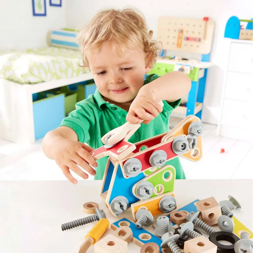 Jeu de Construction en Bois Hape Early Explorer Bauset-Groß E3081 - 4