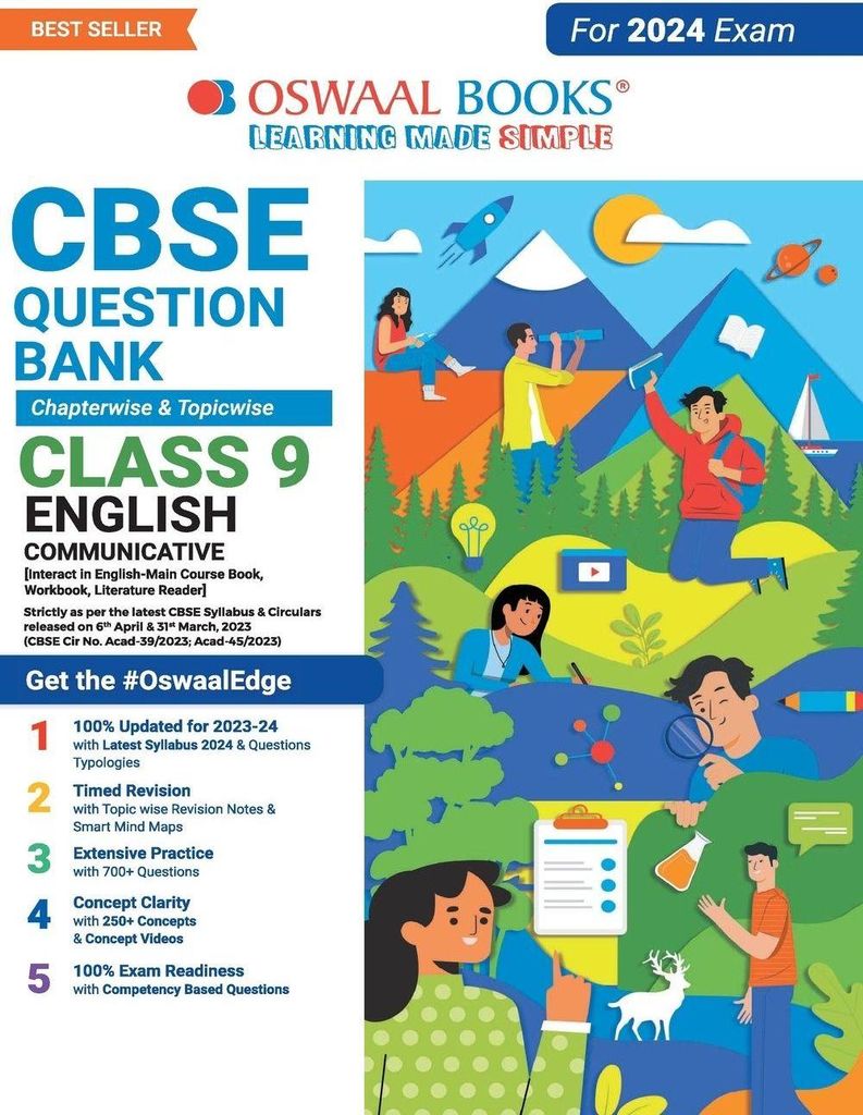 Oswaal CBSE Class 9 English Communicative Question Bank (2024 Exam)