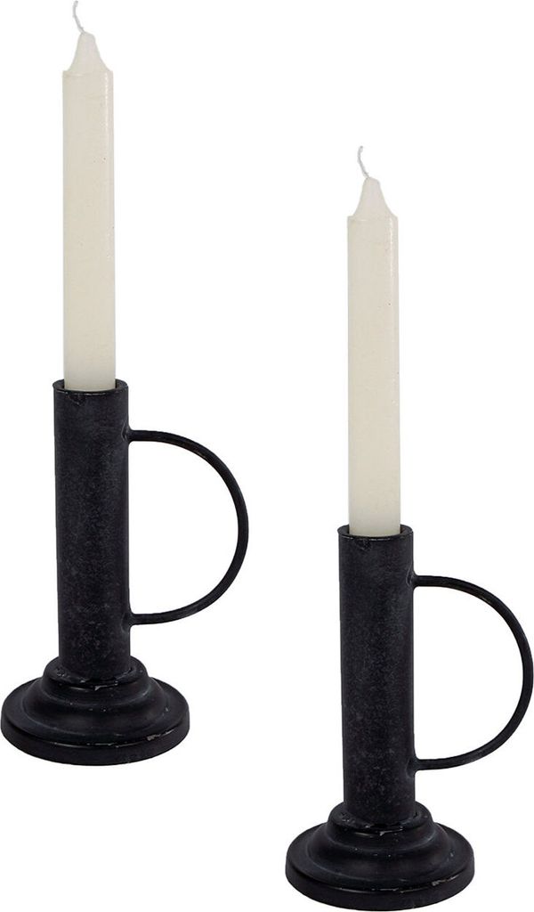 Elegante portacandele decorativo di circa 15 cm in set da 2 Immagine del prodotto 