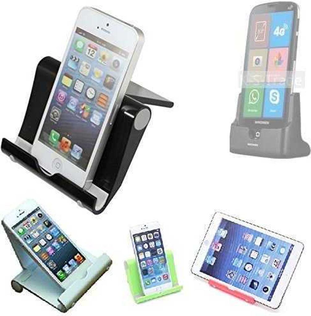 K-S-Trade Handy-Ständer kompatibel mit Brondi Amico Smartphone XS faltbarer Tischständer Smartphone Tablet Halterung Reise