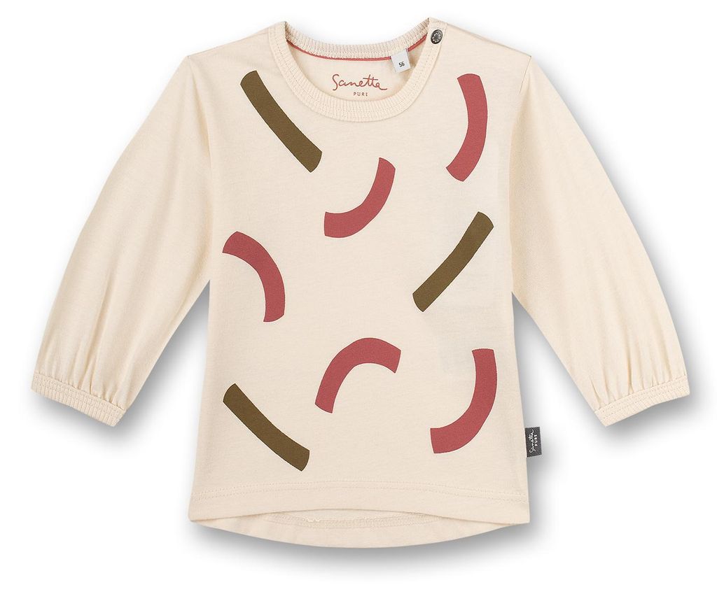 Sanetta Pure Mädchen-Langarmshirt off-white 86