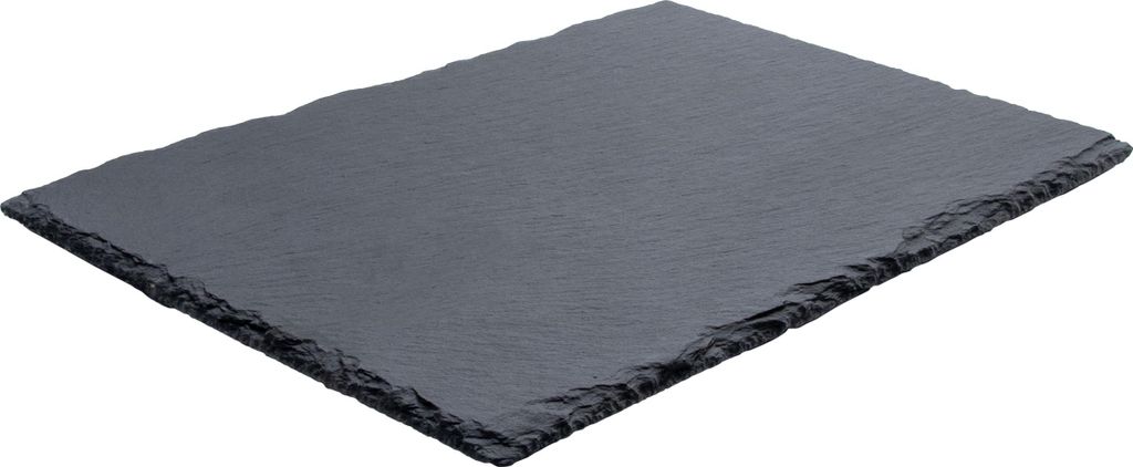 Schiefer Buffet-Platte, Servierplatte, Schieferplatte, Käseplatte 30x20 cm naturbelassen