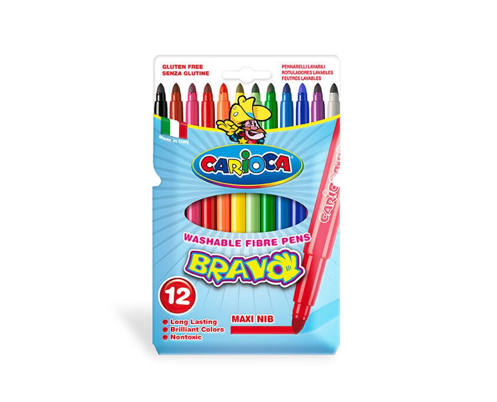 Carioca Bravo Filzstift Extradick Mehrfarbig 12 Stück(e)
