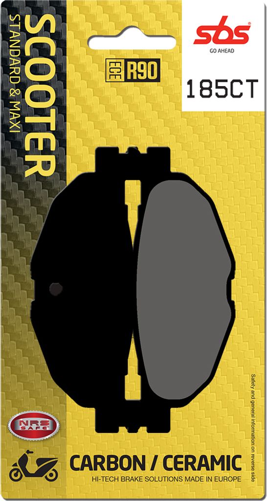 Scooterbelag SBS 185CT (Satz pro Scheibe) Carbon Tech