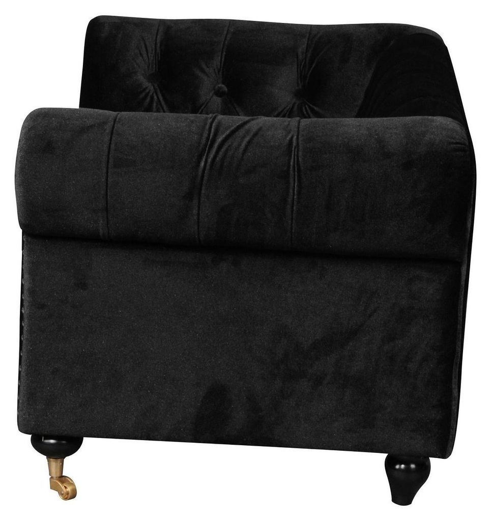 Chesterfield 2 Sitzer Klassische Luxus Barock Rokoko Sofa Textil Leder Couch