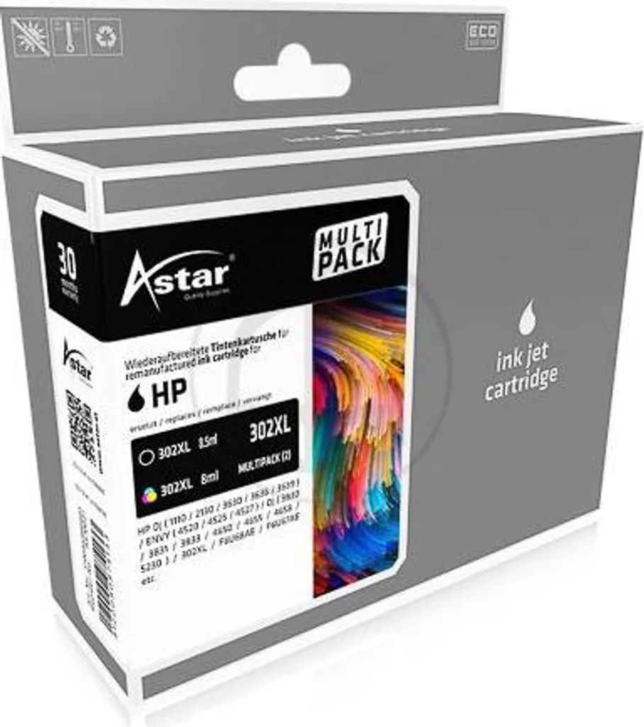 Pack Encre HP 302XL pour Imprimante OfficeJet 3830 et DeskJet 2130 XL
