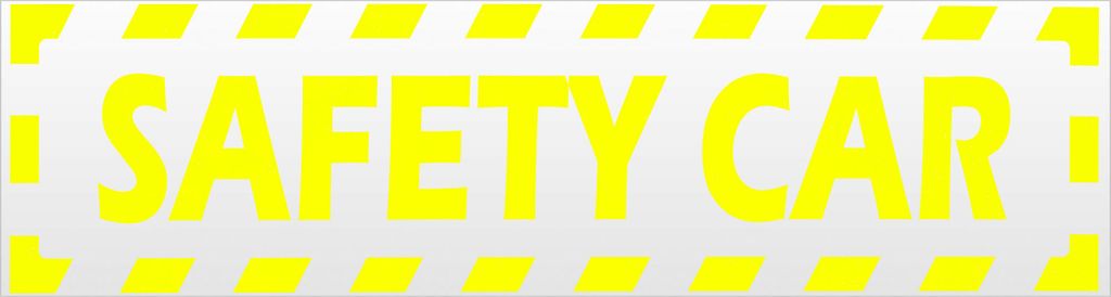 Kiwistar Safety Car gestreift Magnetschild Schild magnetisch - 20cm Neongelb - Magnetfolie für Auto PKW Kfz