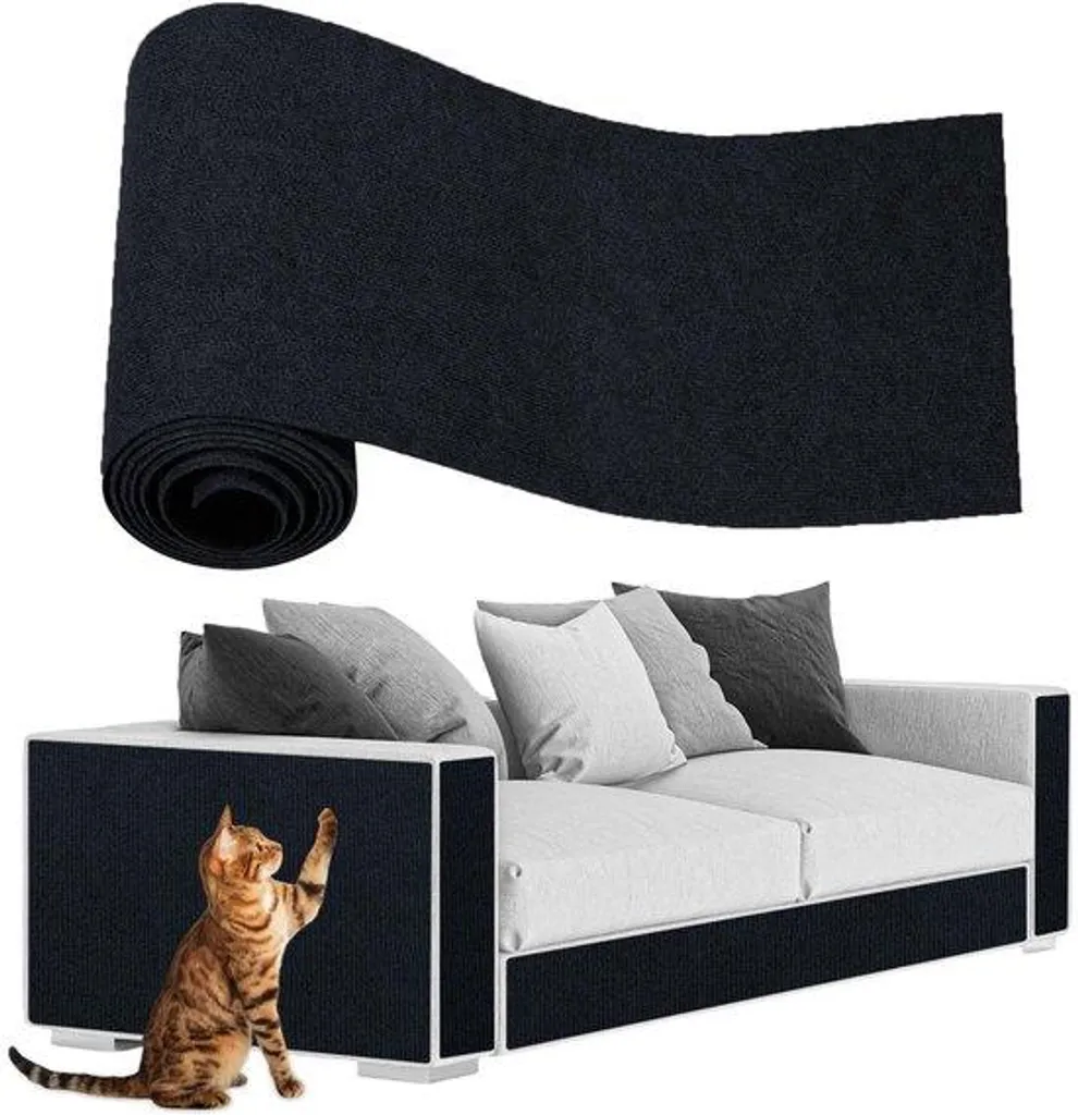 Protéger ses meubles des chats : Tapis noir autocollant 200cm XL