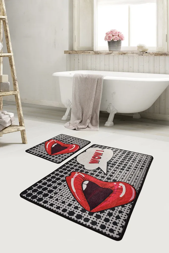 Tapis de Bain 700 g/m² en Velours de Coton Multicolore Modèle CHL2361