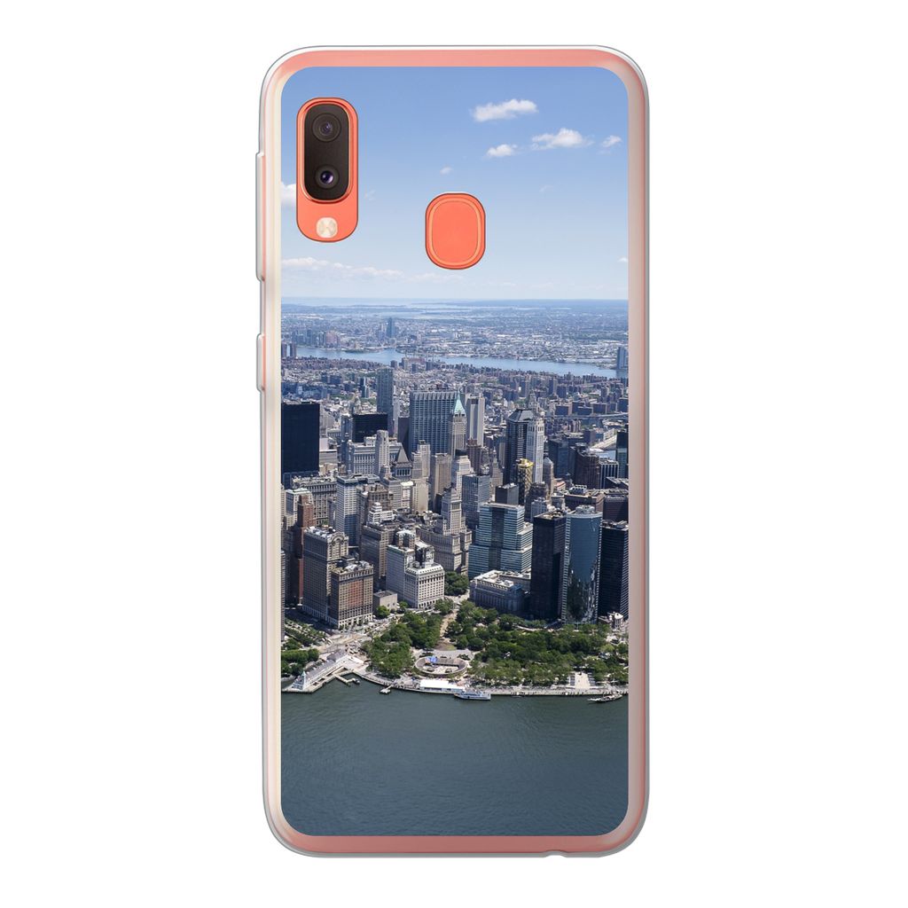MuchoWow Handyhülle Schutzhülle Hülle für Samsung Galaxy A20e New York - USA - Skyline Silikon Softcase Handy Hülle - Abdeckung