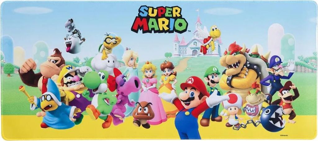 Super Mario Luigi Peach Bowser XL Gaming Mousepad Mauspad Produktbild 