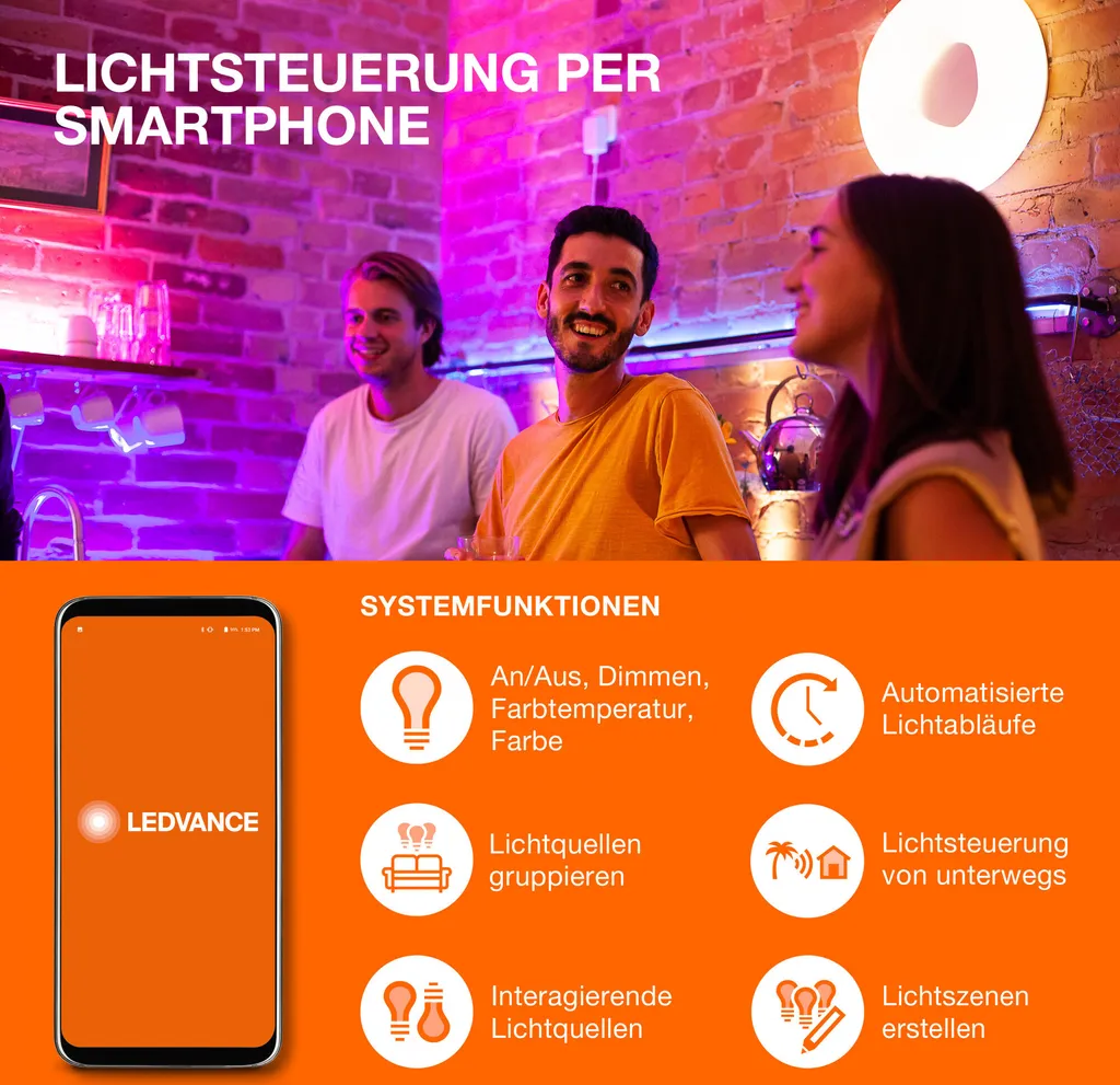 Lampada Soffitto LEDVANCE SMART+ 34W | Risparmio e Comfort WiFi - 6