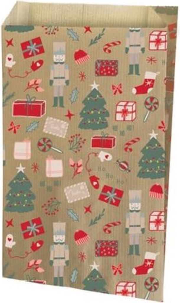 Kraft-Faltbeutel KOLOR PREZENTY 180 x 350 + 60 mm