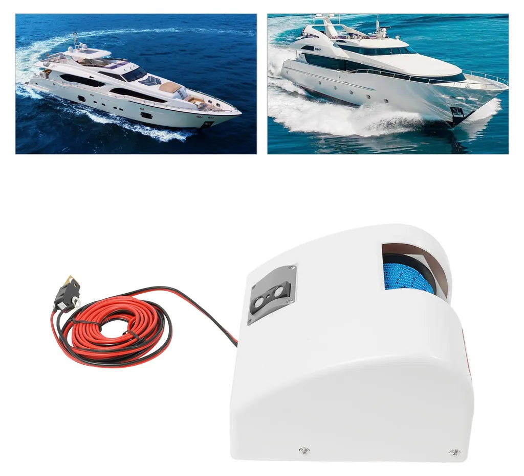 Guindeau électrique 12V avec télécommande sans fil étanche blanc