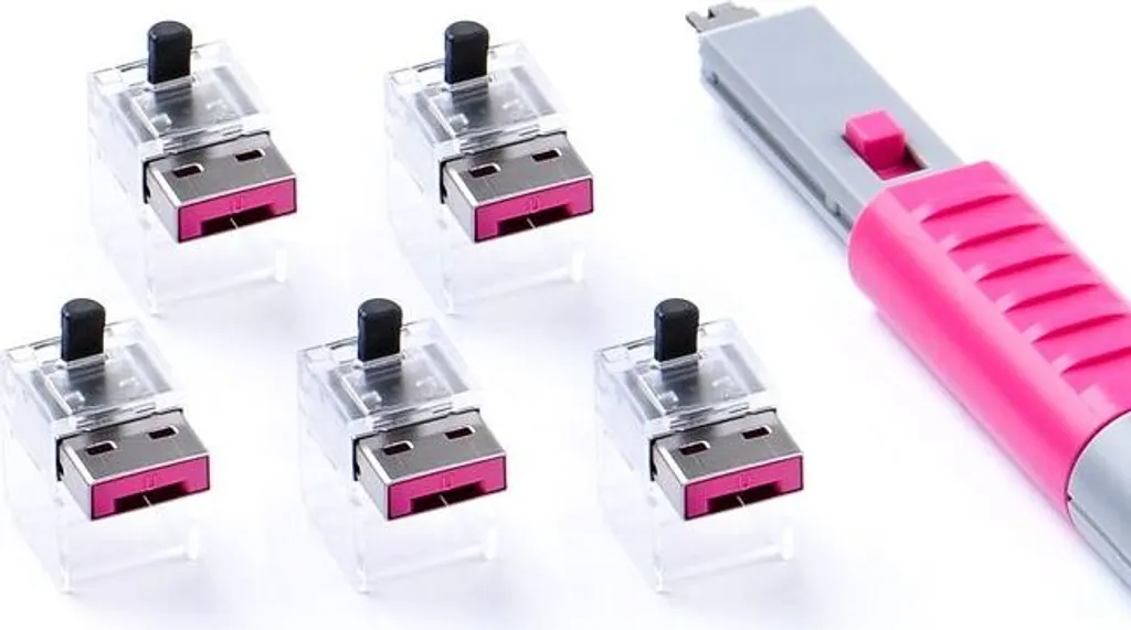 Sécuriser les Câbles RJ45 avec SmartKeeper Basic LAN Lock Rose 5 Pcs