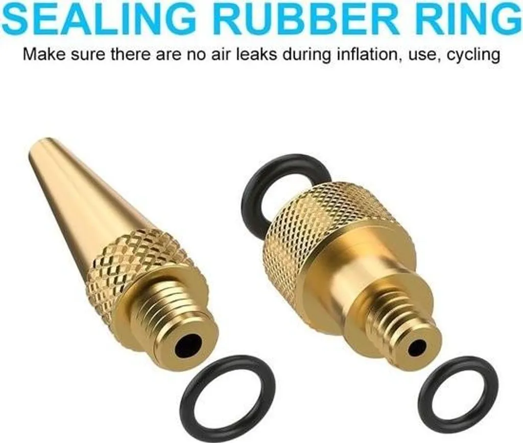 Set 5 Adattatori Per Valvole In Ottone Rainway | Per Auto, Bici E Moto | Gonfiaggio Rapido Con Compressore O Pompa
