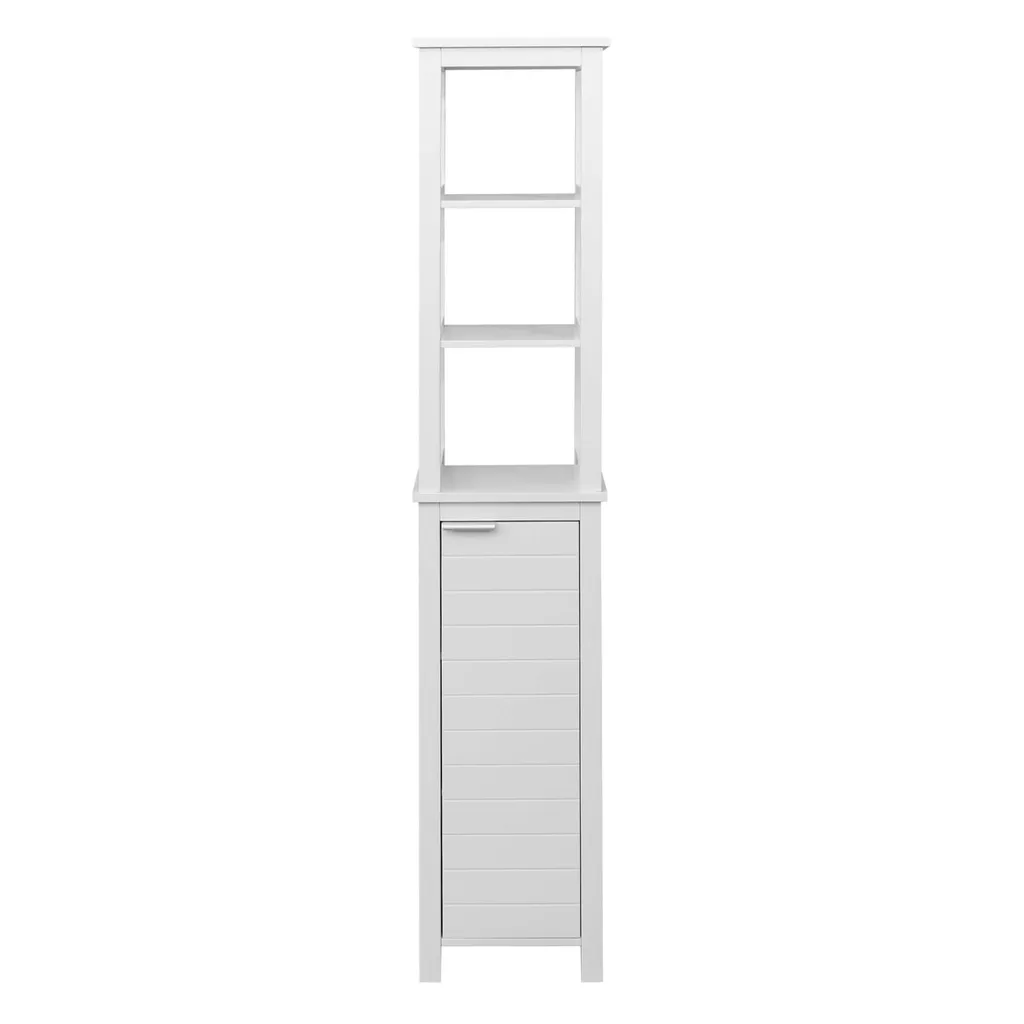 Meuble de salle de bains Rebecca Mobili blanc en bois MDF avec porte