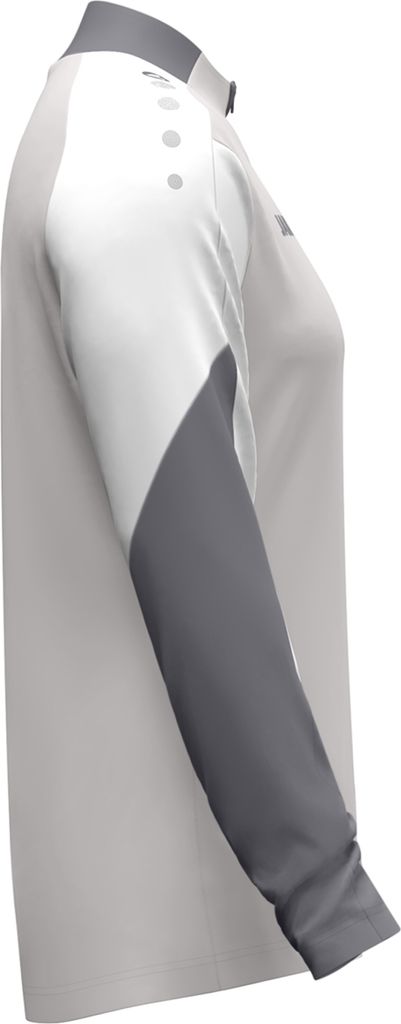 JAKO Damen Ziptop Dynamic - 8670D, Farbe:hellgrau/weiß/grau, Größe:L (42/44)