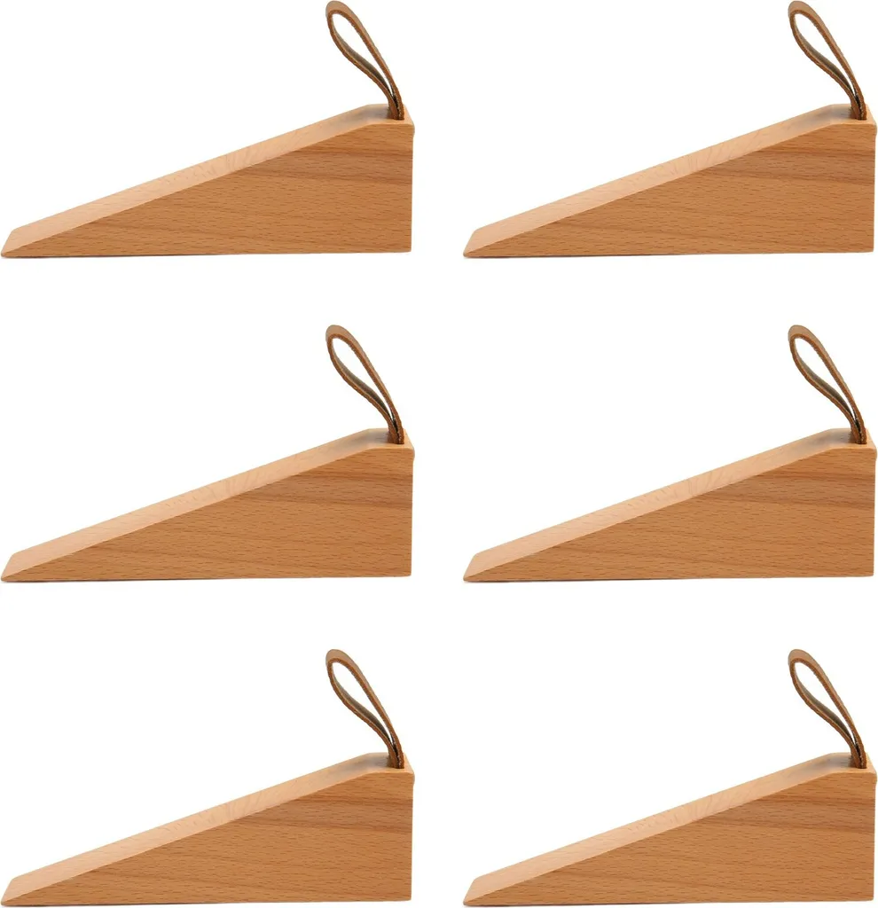 Arrêt de Porte Bois pour Éviter les Claquements Lot de 6 Pompier Brillant