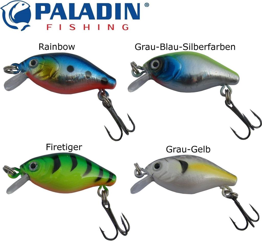 Paladin Mini Me 3cm 2,3g sinking - Wobbler, Farbe:Firetiger