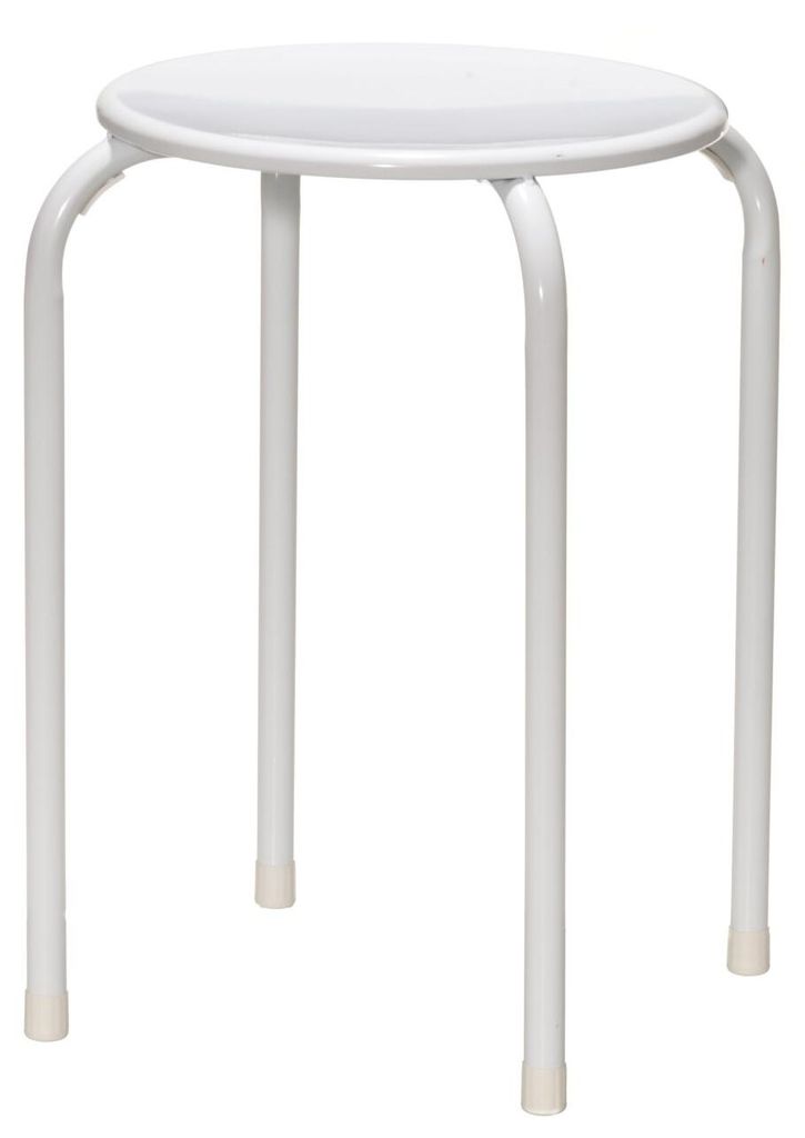 Stapelbarer Hocker aus Metall, 30x30x44 cm, robust und bis Produktbild 