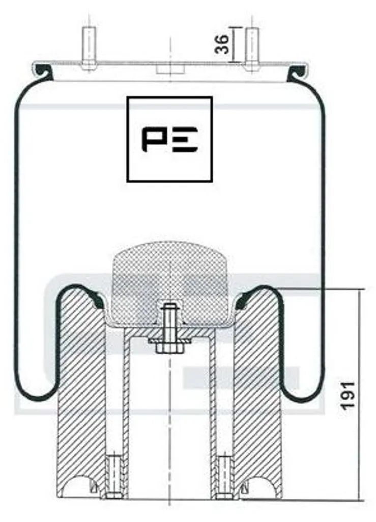 Soufflet pneumatique 084.452-74A Peters 7,3 kg contre les vibrations