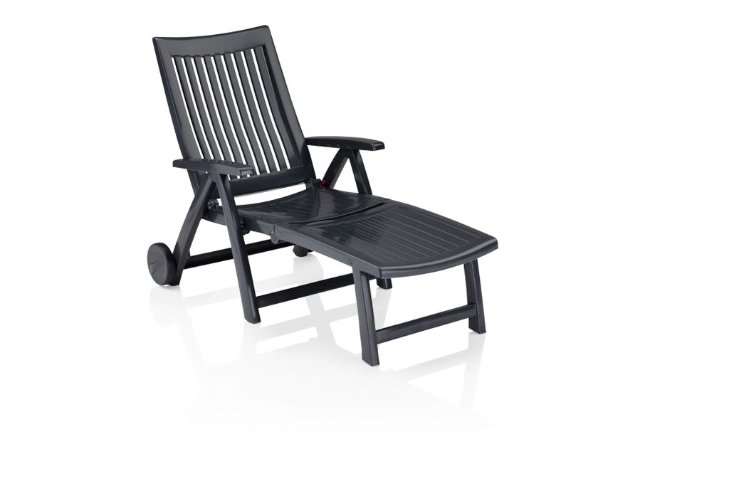 KETTLER Roma Rollliege Sonnenliege, anthrazit, Kunststoff Produktbild 