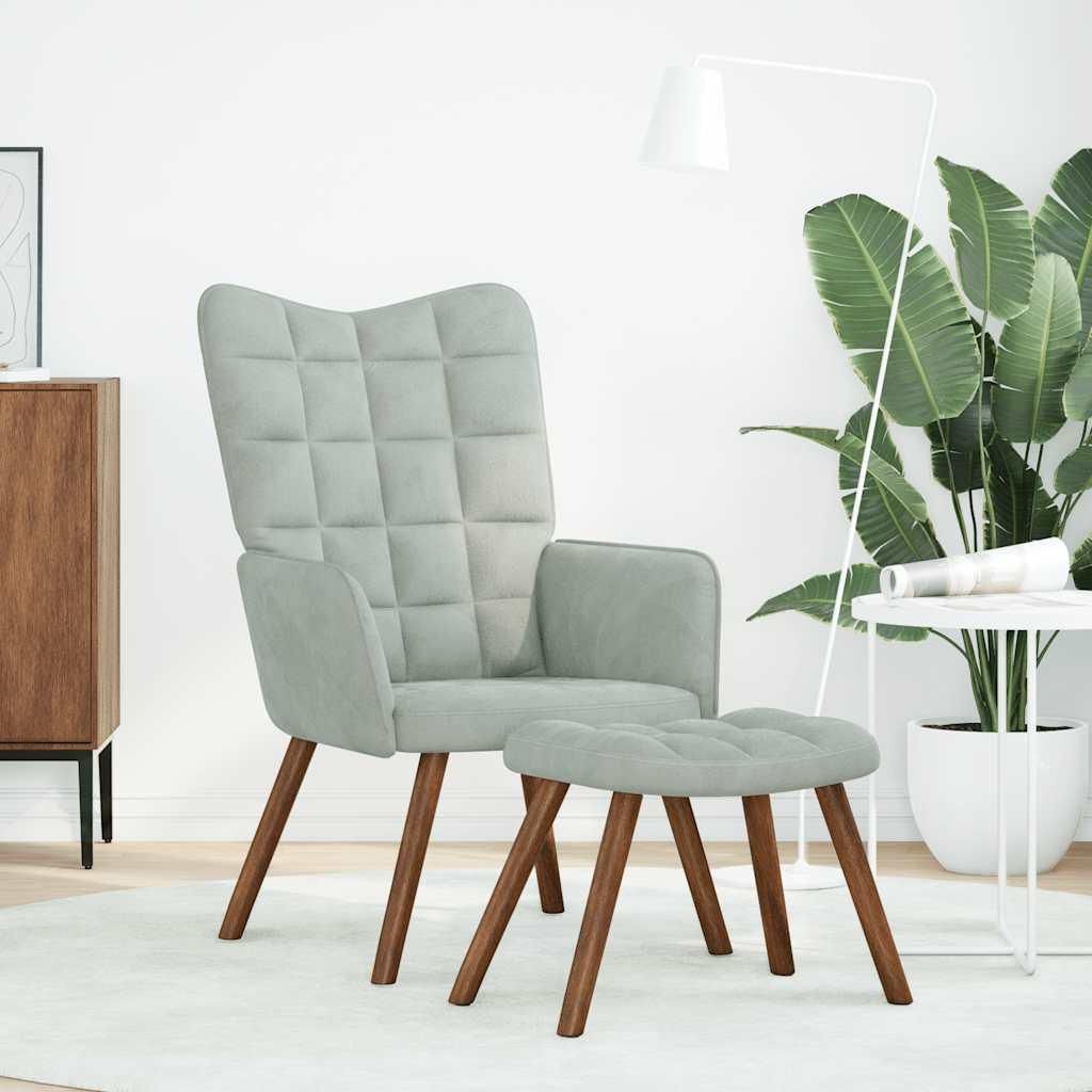 VidaXL 4016821, Aksamit, Szary, Pianka, 615 mm, 690 mm, 955 Zdjęcie produktu 