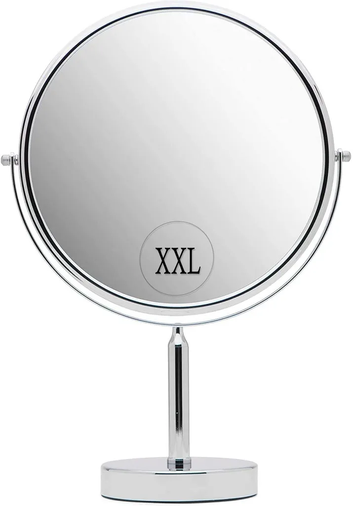 Miroir de Salle de Bain Double Face avec Grossissement x3 et Pied 28cm