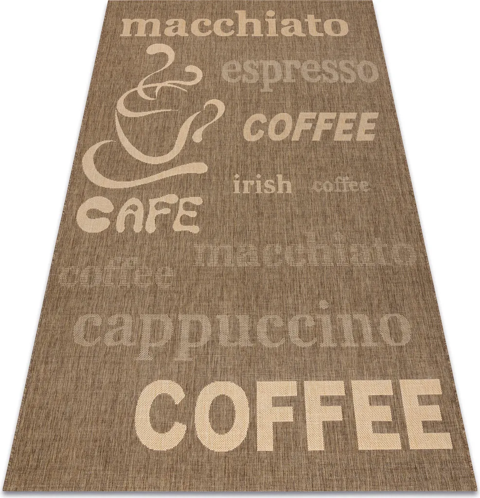 Tapis Effet Sisal Marron Floorlux en Corde Tissée 240x330 cm