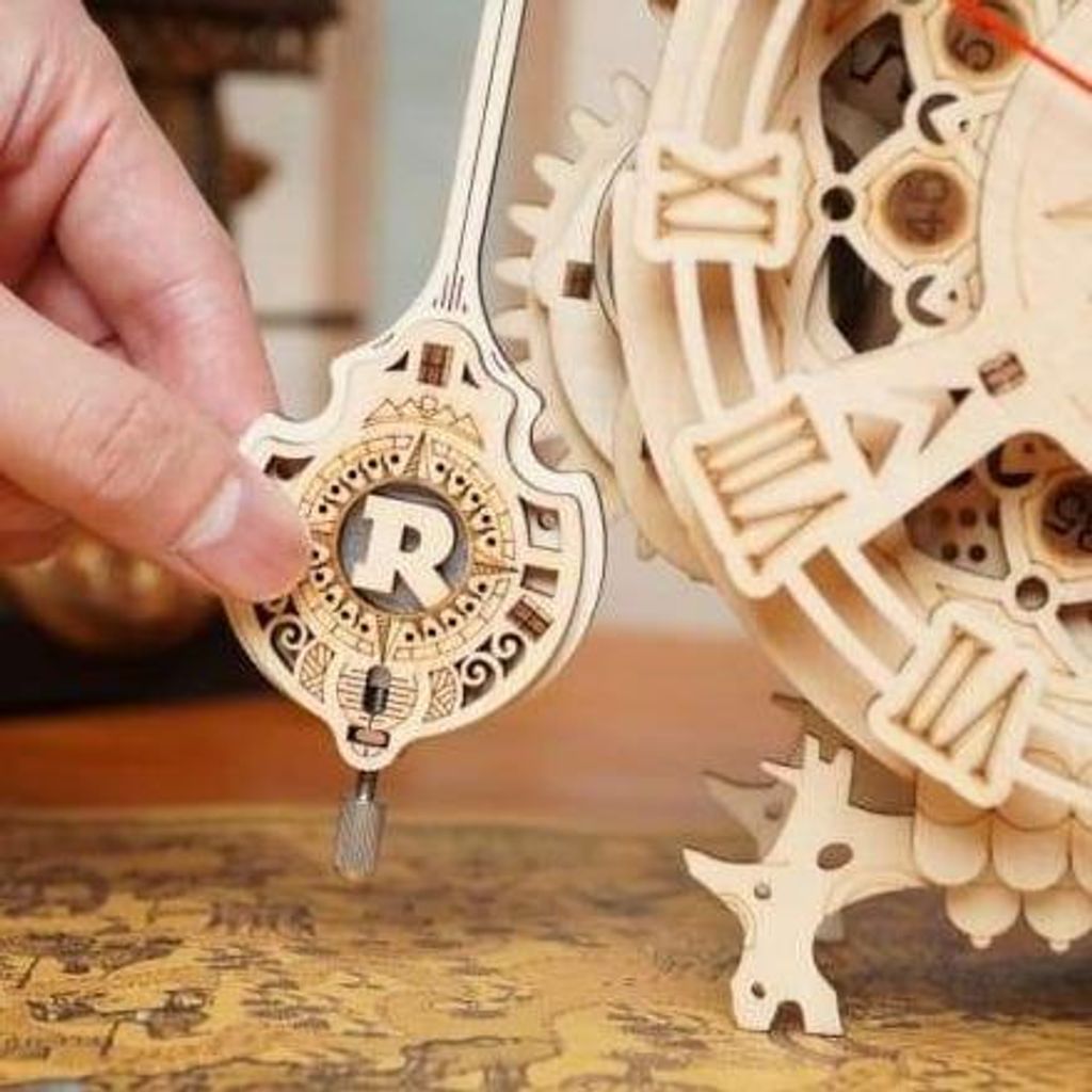 3D-Puzzle Uhr aus Holz Modellbau für Erwachsene und Kinder 47 Teile 