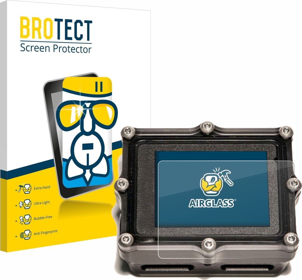 BROTECT Schutzglas für Shearwater Petrel 2 dive computer Schutzfolie Panzer Folie Glas Display Schutz klar