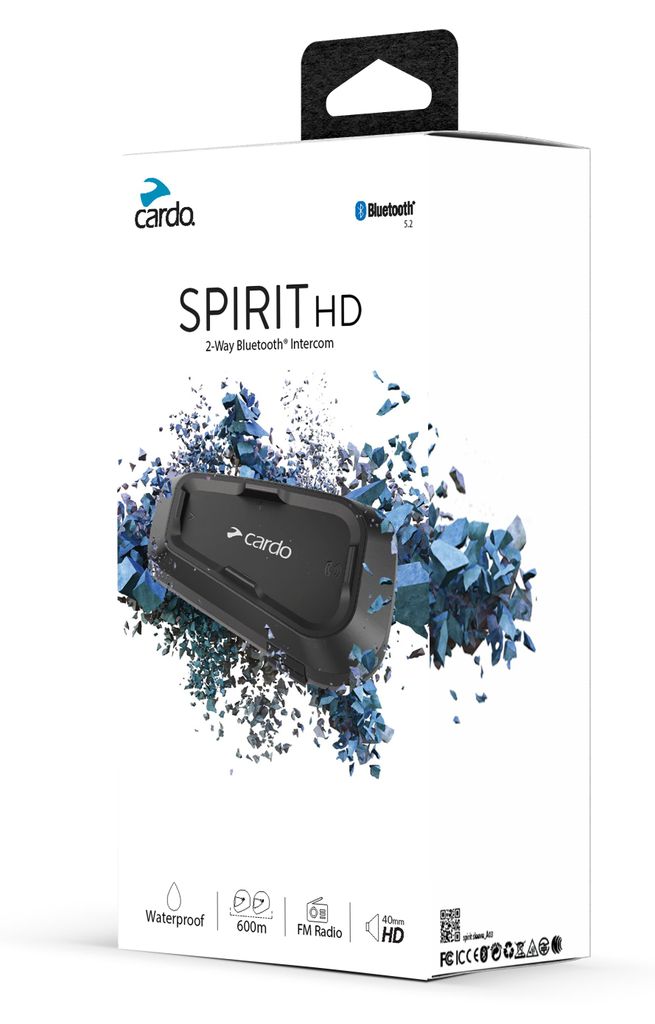 Cardo Spirit HD Motorrad-Sprechanlage 2 Kanäle 600 m Produktbild 