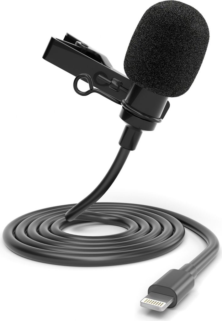 Lavalier Mikrofon für iPhone iPad Windschutz & Klemme perfekt für Interviews Livestreams Lightning