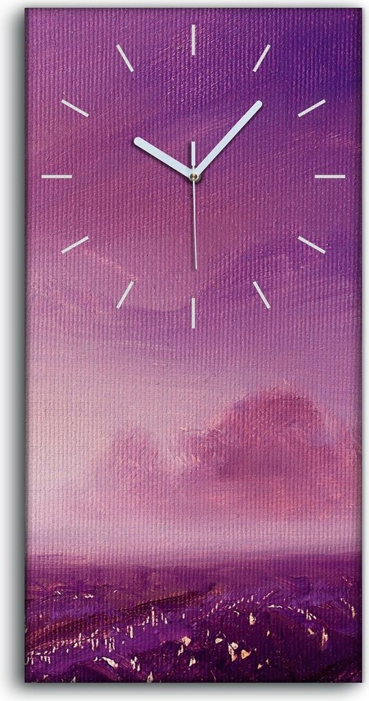 Wanduhr Bürouhr Leinwand Bild Geräuschlos 30x60 Kunst Produktbild 