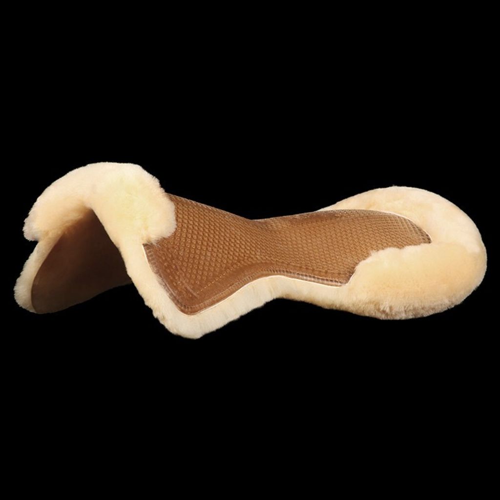 Acavallo Gel-Pad mit Lammfell - natur, Größe:L