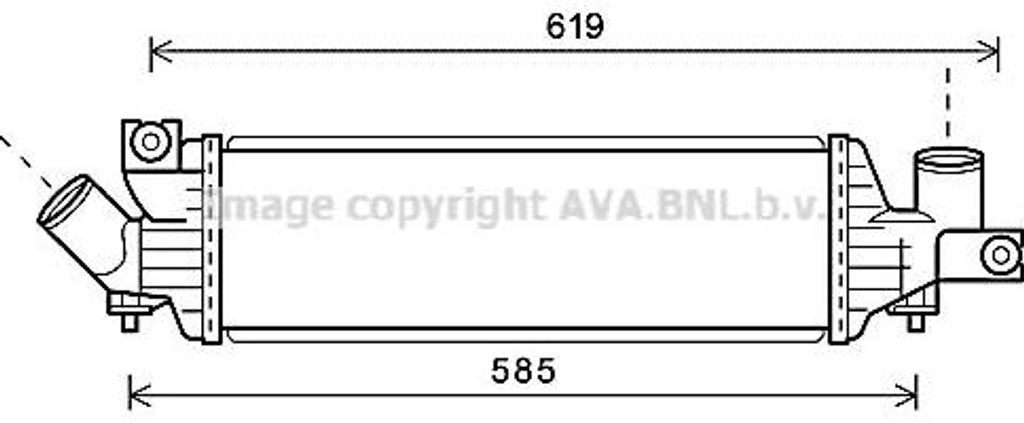 AVA DN4337 Turboladerkühler OE 14461AW300 kompatibel mit Almera, Primera