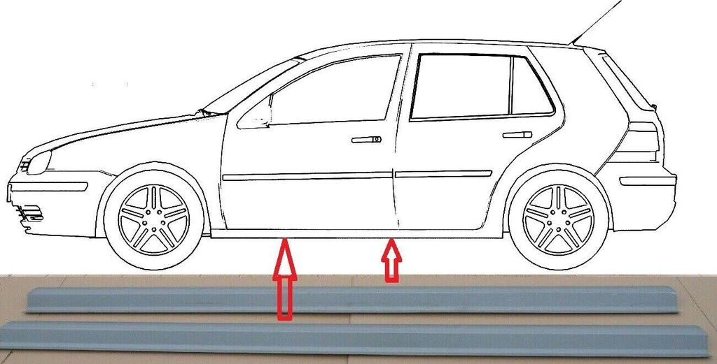 Schweller Reparaturblech Set für VW Golf IV 4 (3/5 Türer) – Produktbild 