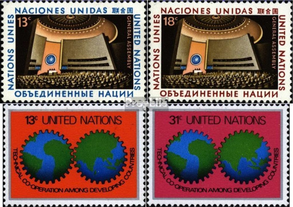 Briefmarken UNO - New York 1978 Mi 324-325,326-327 (kompl.Ausg.) gestempelt Sondermarken
